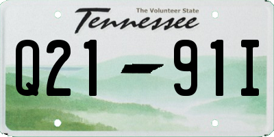 TN license plate Q2191I