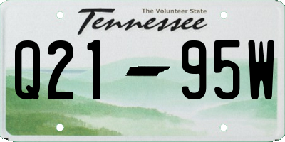 TN license plate Q2195W