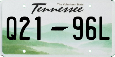 TN license plate Q2196L