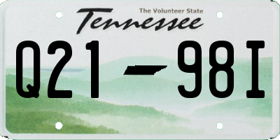 TN license plate Q2198I