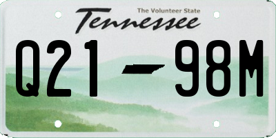 TN license plate Q2198M