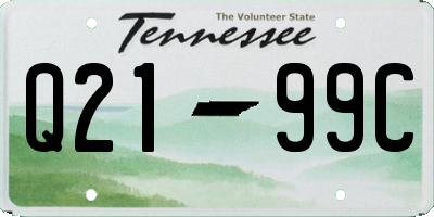 TN license plate Q2199C