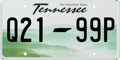 TN license plate Q2199P