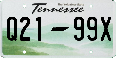 TN license plate Q2199X