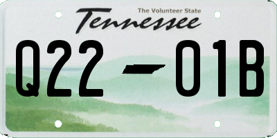 TN license plate Q2201B