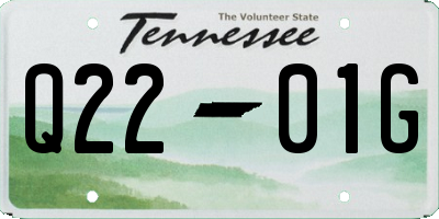 TN license plate Q2201G