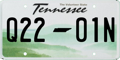 TN license plate Q2201N