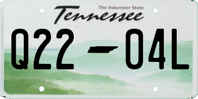 TN license plate Q2204L