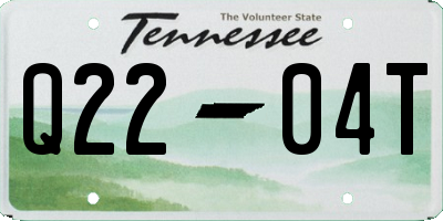TN license plate Q2204T