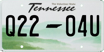TN license plate Q2204U