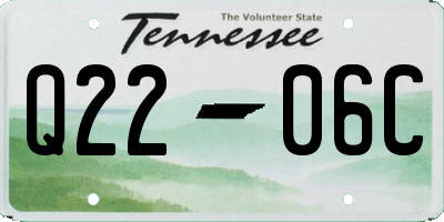 TN license plate Q2206C