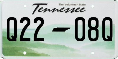 TN license plate Q2208Q
