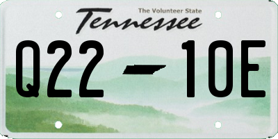 TN license plate Q2210E