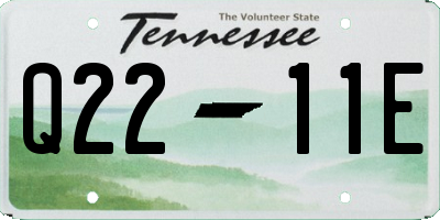 TN license plate Q2211E