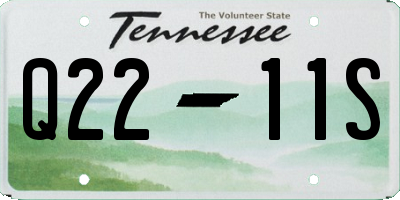 TN license plate Q2211S