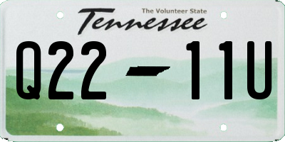 TN license plate Q2211U