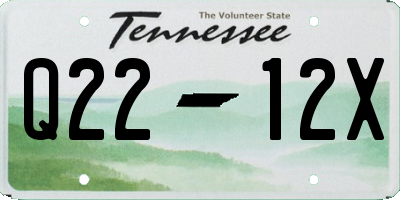 TN license plate Q2212X