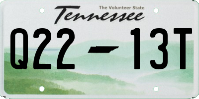 TN license plate Q2213T