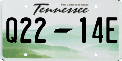 TN license plate Q2214E