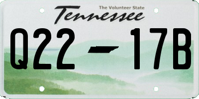 TN license plate Q2217B