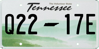 TN license plate Q2217E