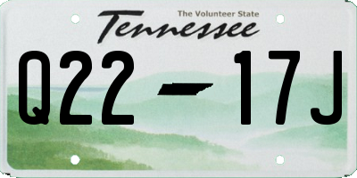 TN license plate Q2217J