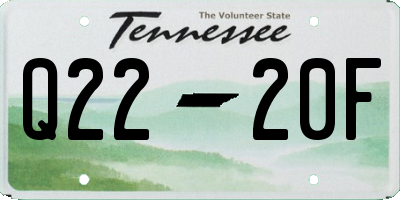 TN license plate Q2220F