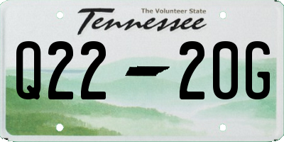 TN license plate Q2220G