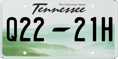 TN license plate Q2221H