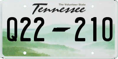 TN license plate Q2221O