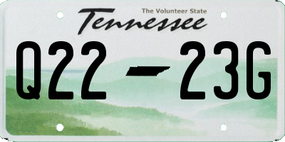TN license plate Q2223G