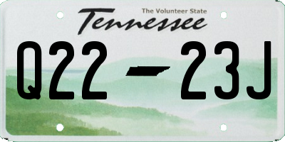 TN license plate Q2223J