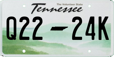 TN license plate Q2224K