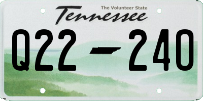 TN license plate Q2224O
