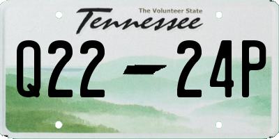 TN license plate Q2224P