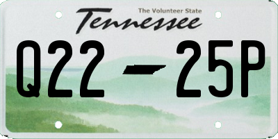 TN license plate Q2225P