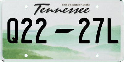TN license plate Q2227L