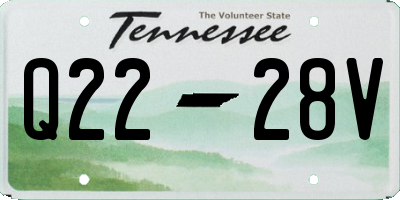 TN license plate Q2228V