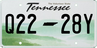 TN license plate Q2228Y