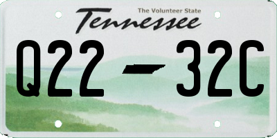 TN license plate Q2232C