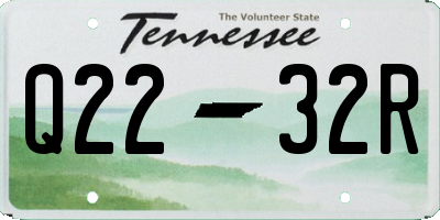 TN license plate Q2232R