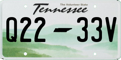 TN license plate Q2233V