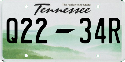 TN license plate Q2234R