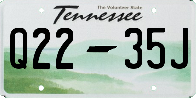TN license plate Q2235J