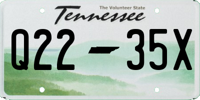 TN license plate Q2235X