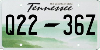 TN license plate Q2236Z