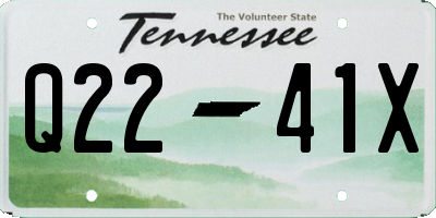 TN license plate Q2241X