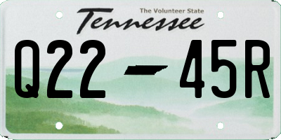 TN license plate Q2245R