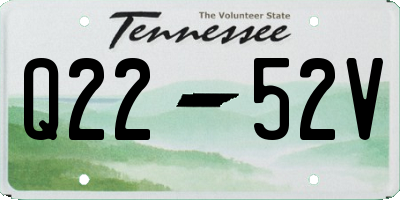 TN license plate Q2252V