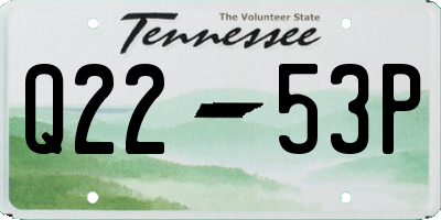TN license plate Q2253P